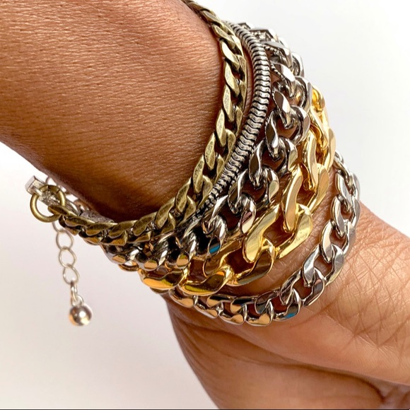 Chainlink cuff bracelet - Picture 2 of 10